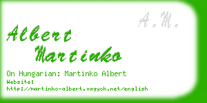 albert martinko business card